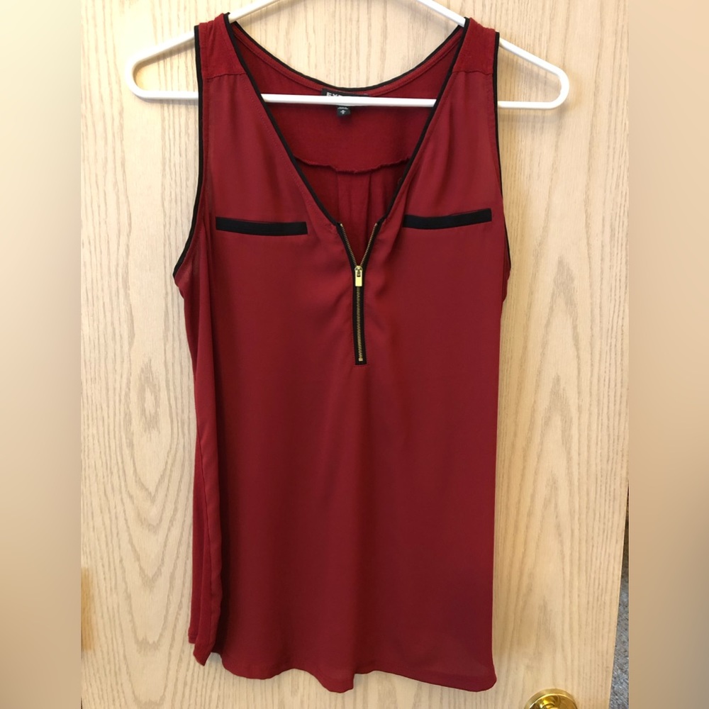 EXPRESS Business Maroon Tank